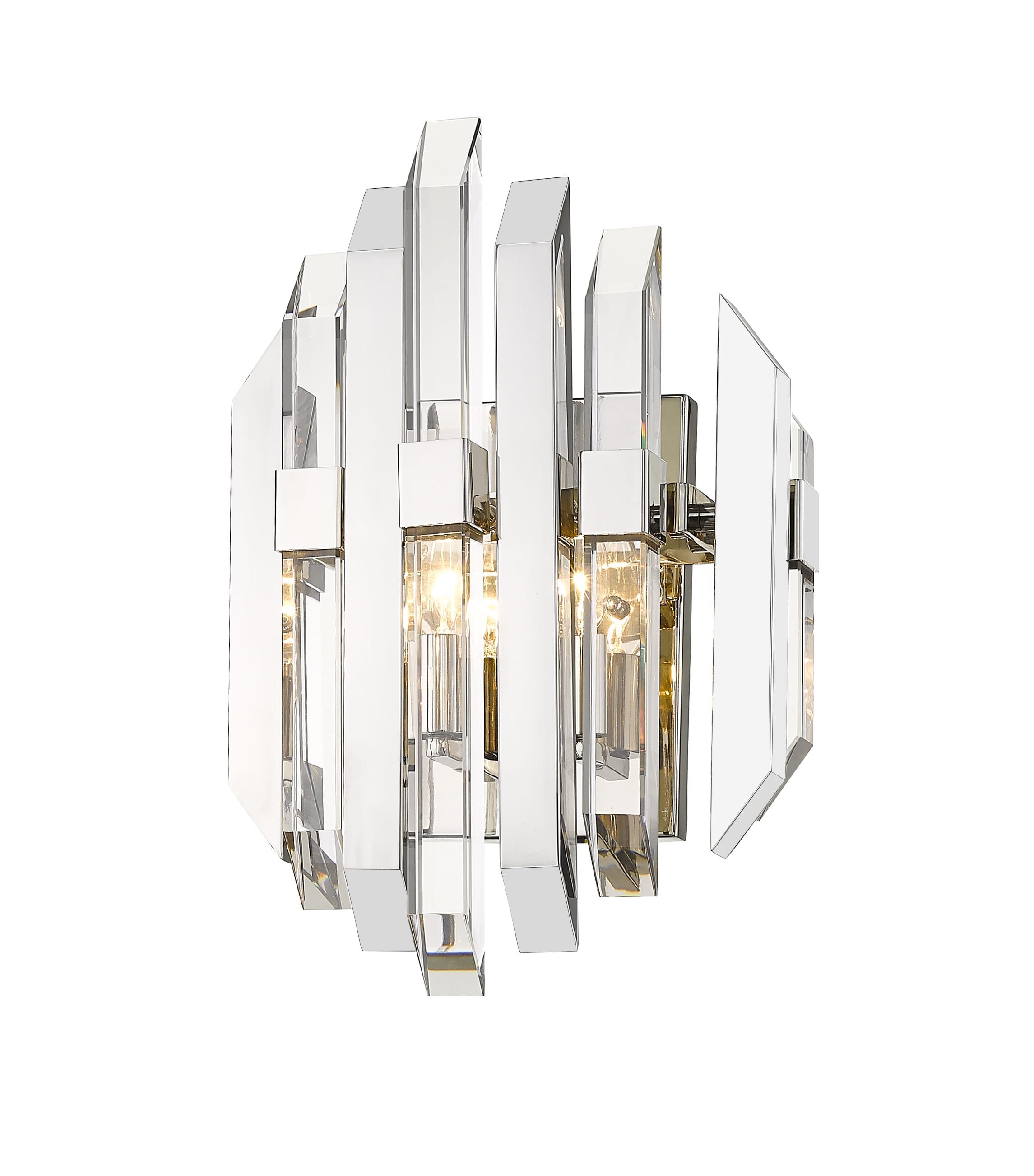 Z-Lite Bova 2-Light Wall Sconce In Polished Nickel