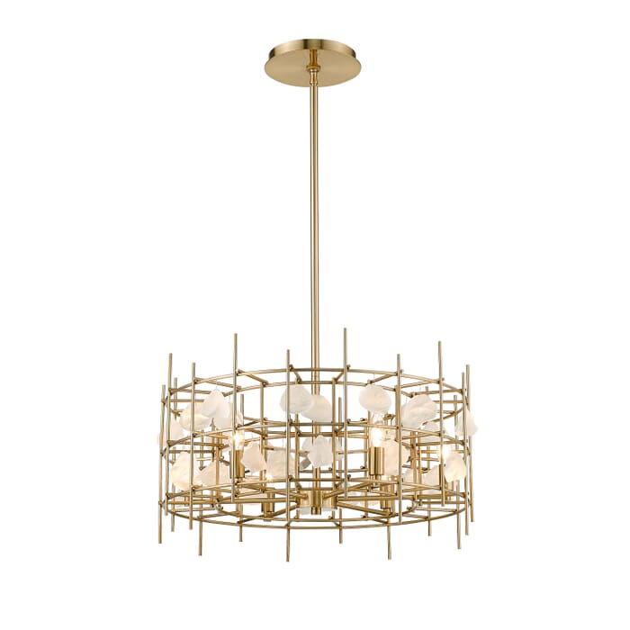 Z-Lite Garroway 6-Light Chandelier In Aged Brass Z-Lite Garroway 6-Light Chandelier In Aged Brass