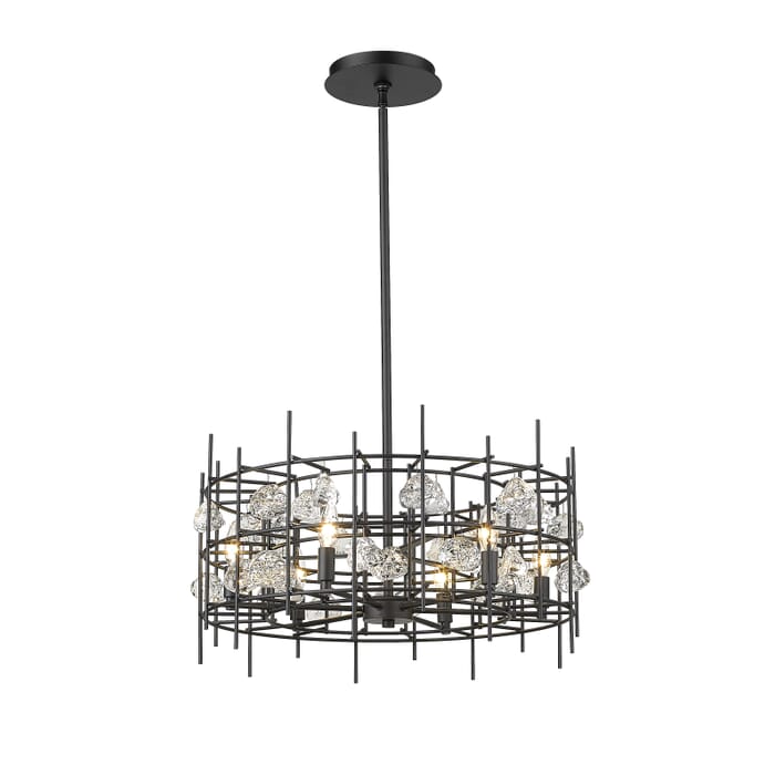 Z-Lite Garroway 6-Light Chandelier In Matte Black Z-Lite Garroway 6-Light Chandelier In Matte Black
