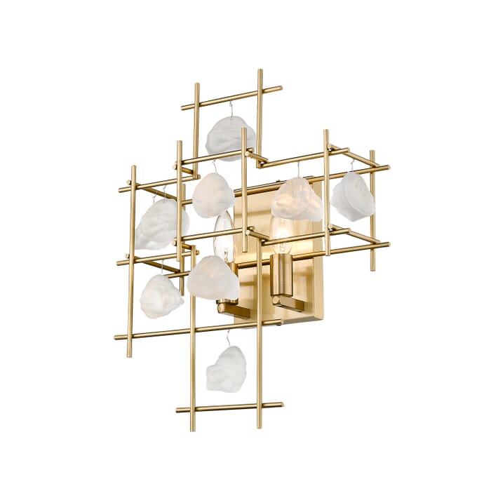 Z-Lite Garroway 2-Light Wall Sconce In Aged Brass Z-Lite Garroway 2-Light Wall Sconce In Aged Brass