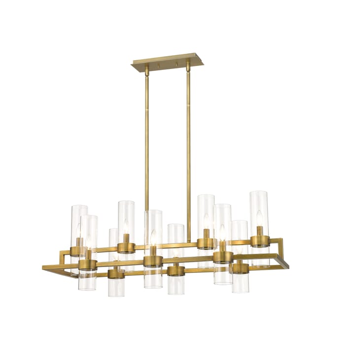 Z-Lite Datus 10-Light Chandelier In Rubbed Brass Z-Lite Datus 10-Light Chandelier In Rubbed Brass