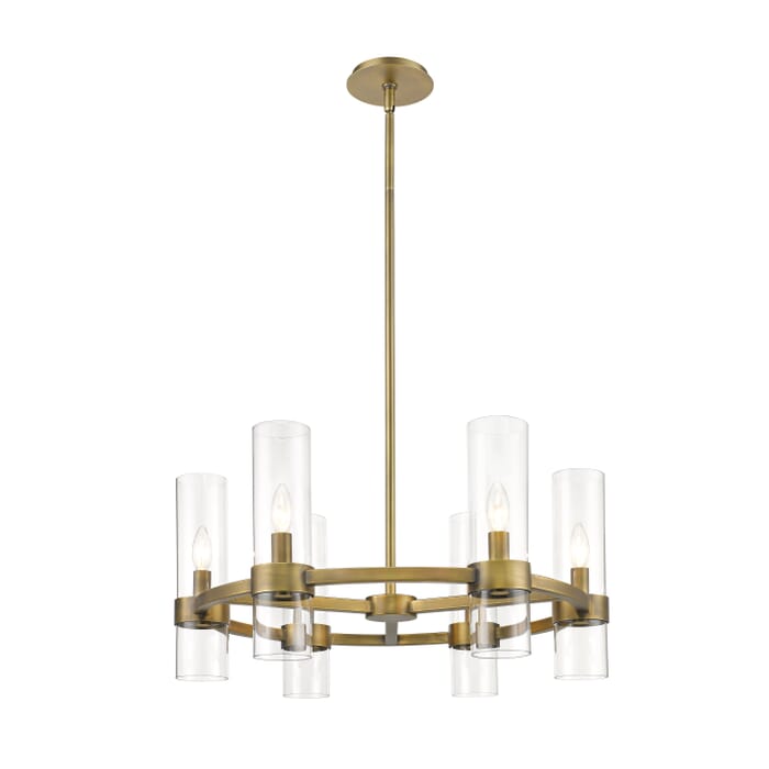 Z-Lite Datus 6-Light Chandelier In Rubbed Brass Z-Lite Datus 6-Light Chandelier In Rubbed Brass