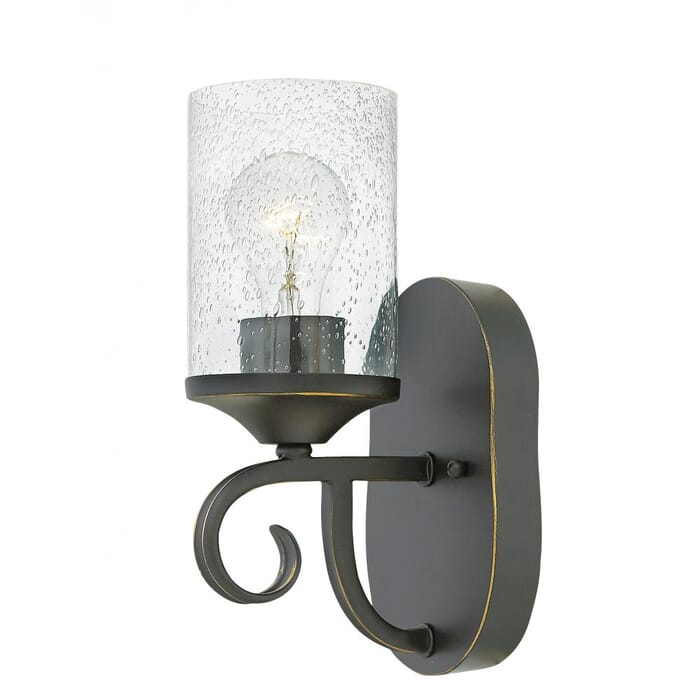 Hinkley Casa 1-Light Sconce in Olde Black with Clear Seedy Glass Hinkley Casa 1-Light Sconce in Olde Black with Clear Seedy Glass