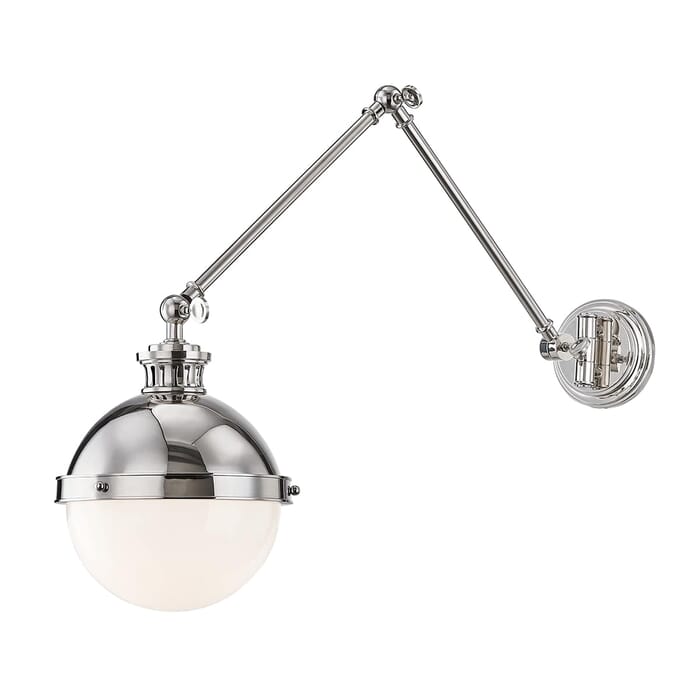 Hudson Valley Latham Wall Sconce in Polished Nickel Hudson Valley Latham Wall Sconce in Polished Nickel