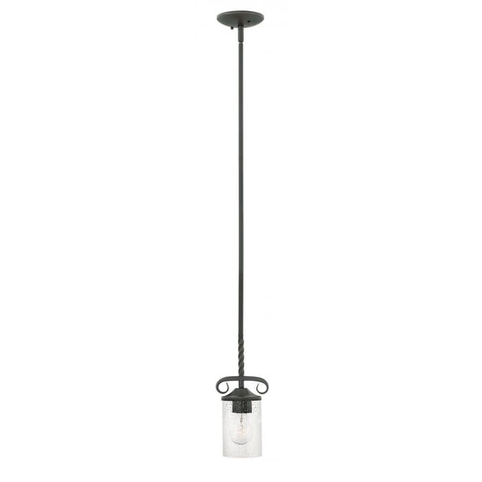 Hinkley Casa 1-Light Pendant in Olde Black with Clear Seedy Glass Hinkley Casa 1-Light Pendant in Olde Black with Clear Seedy Glass