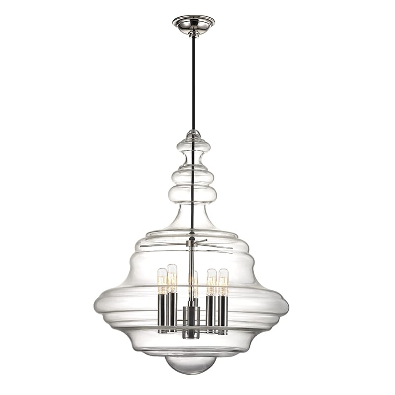 Washington 5-Light 26" Pendant Light in Polished Nickel