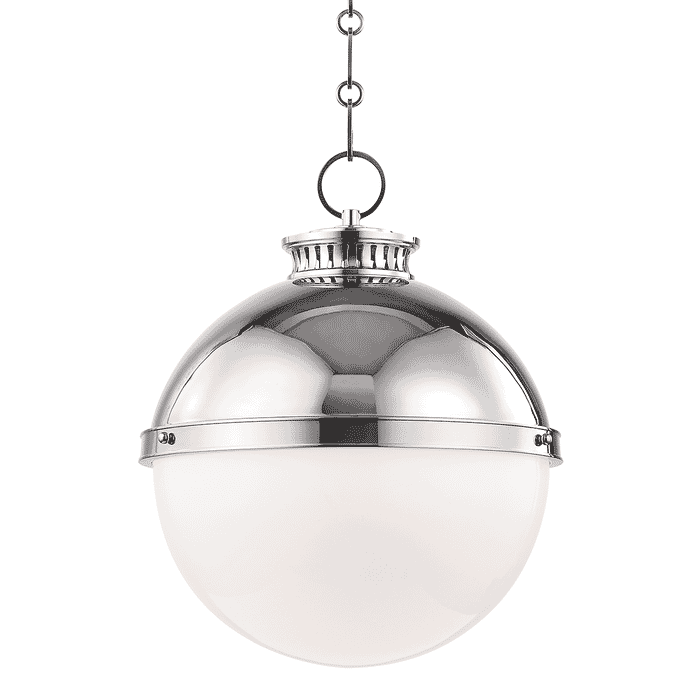 Hudson Valley Latham Pendant Light in Polished Nickel Hudson Valley Latham Pendant Light in Polished Nickel