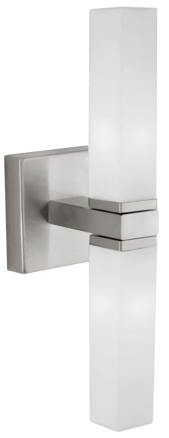 Palermo 2-Light Vanity in Matte Nickel