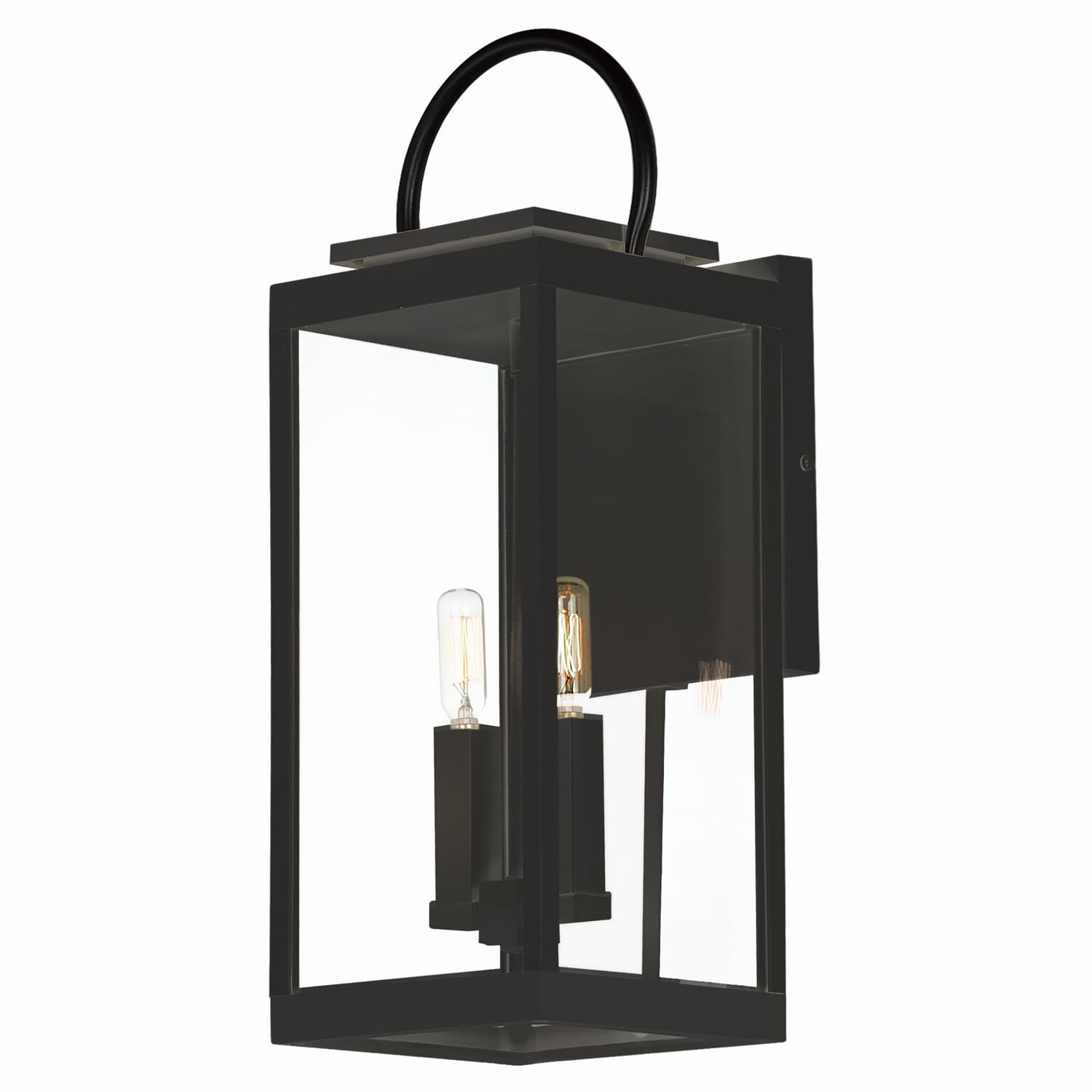 Black Two Light Outdoor Wall Sconce from the Nassau Vivex Collection