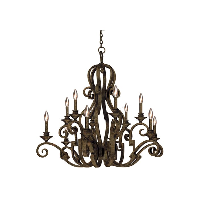 Kalco Ibiza 12-Light Chandelier in Antique Copper Kalco Ibiza 12-Light Chandelier in Antique Copper