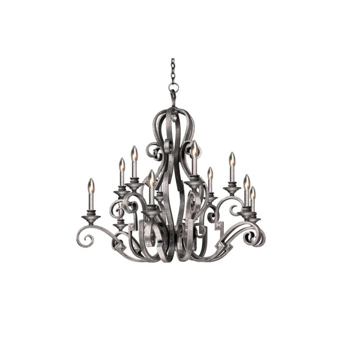 Kalco Ibiza 12-Light Chandelier in Pearl Silver Kalco Ibiza 12-Light Chandelier in Pearl Silver
