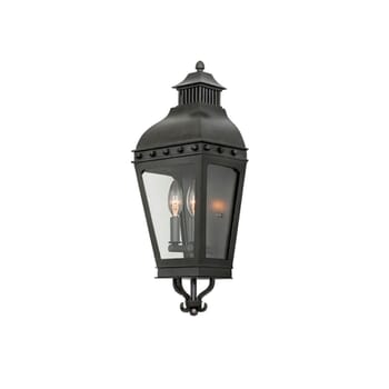Kalco Winchester Outdoor 2-Light 20" Outdoor Wall Light in Aged Iron
