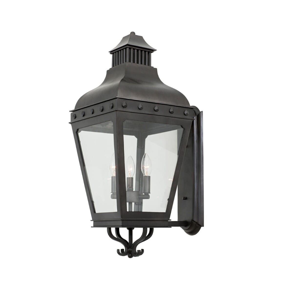 Winchester Outdoor 3-Light 26" Outdoor Wall Light in Aged Iron