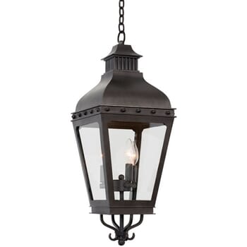 Kalco Winchester 3-Light Outdoor Hanging Light in Aged Iron