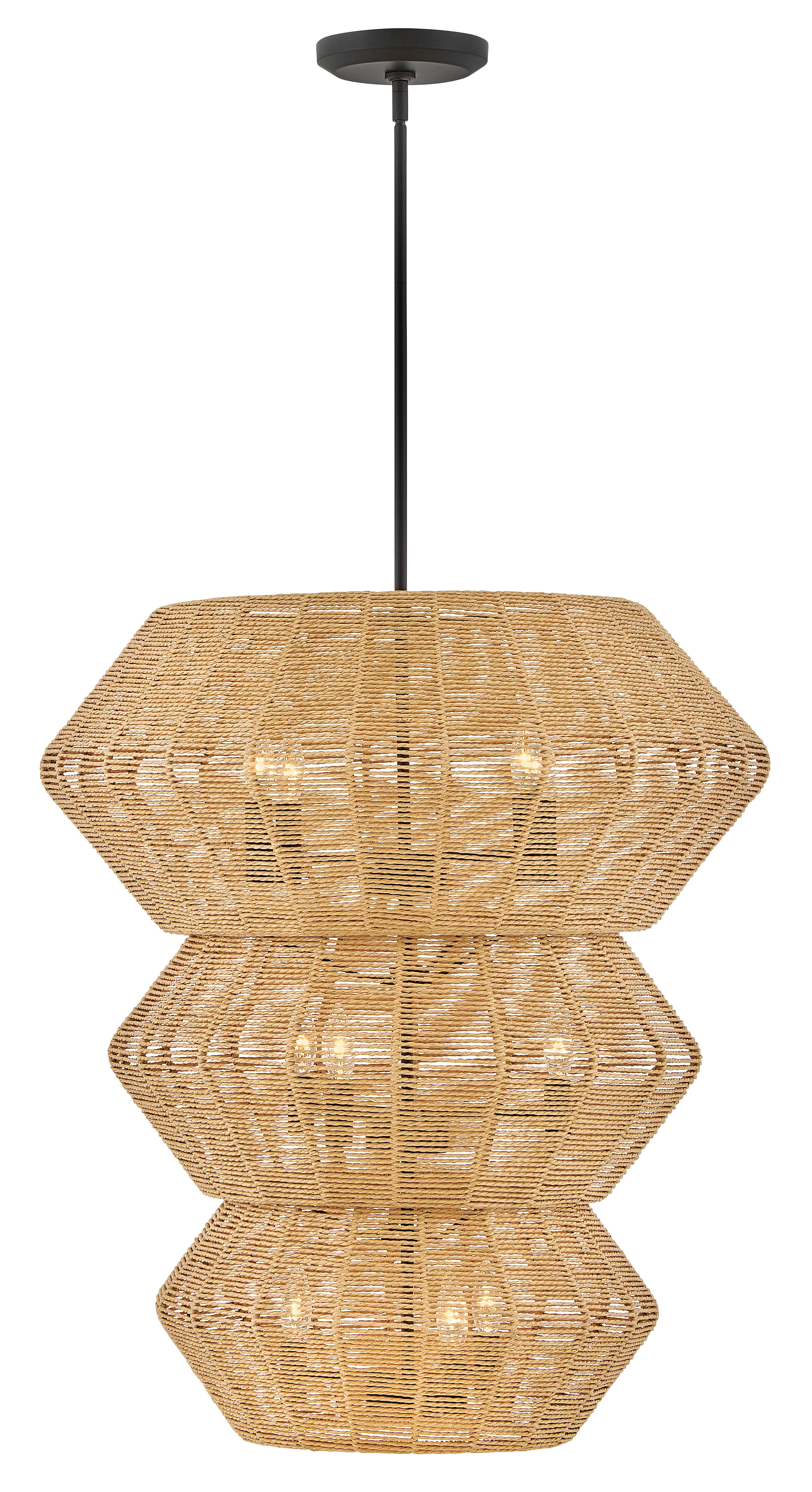 Black LED Chandelier from the Luca Collection