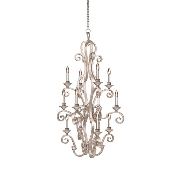 Kalco Ibiza 12-Light Pendant Light in Pearl Silver Kalco Ibiza 12-Light Pendant Light in Pearl Silver
