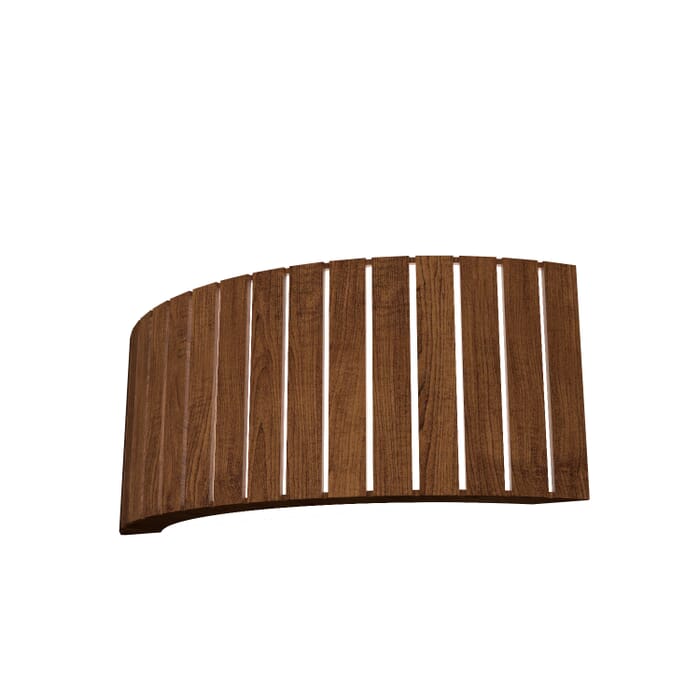Slatted 2-Light Wall Lamp in Imbuia Slatted 2-Light Wall Lamp in Imbuia