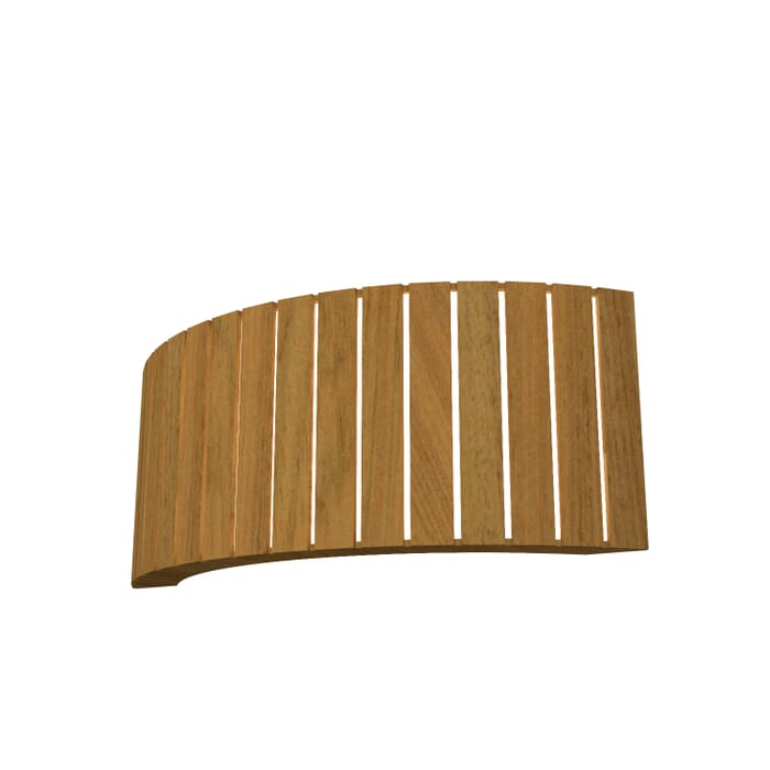 Slatted 2-Light Wall Lamp in Louro Freijo Slatted 2-Light Wall Lamp in Louro Freijo
