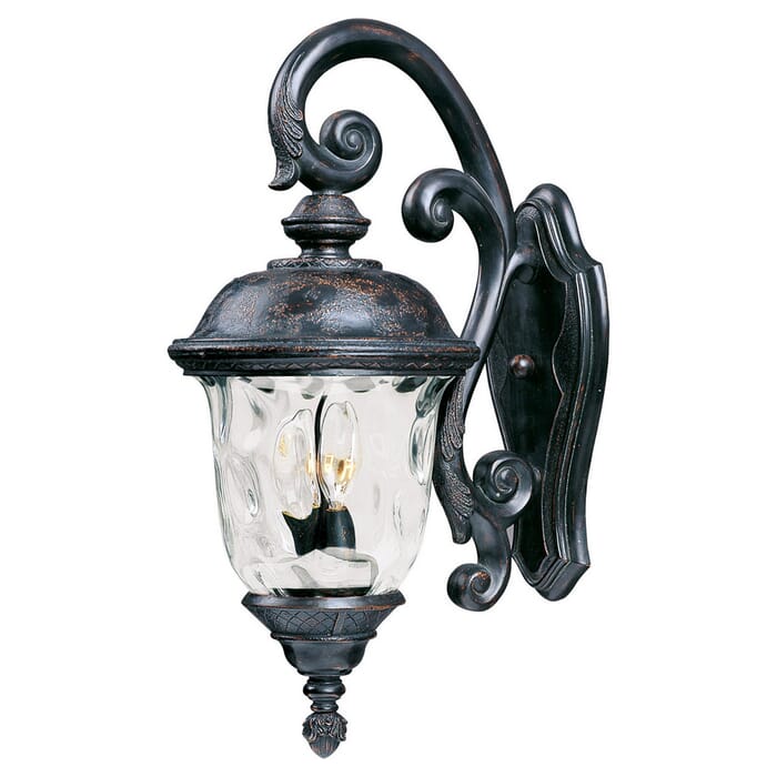 Maxim Carriage House 3-Light Outdoor Wall Lantern in Oriental Bronze Maxim Carriage House 3-Light Outdoor Wall Lantern in Oriental Bronze