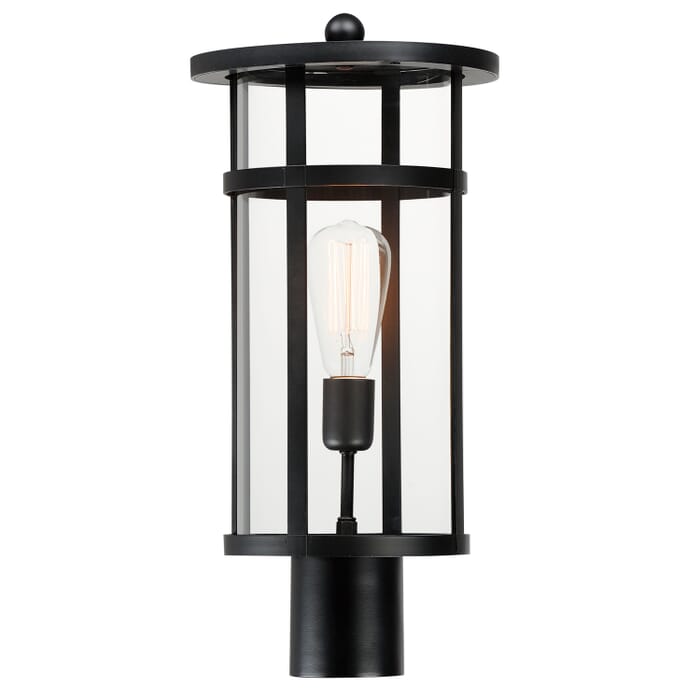 Clyde Vivex 1-Light Post Lantern in Black Clyde Vivex 1-Light Post Lantern in Black