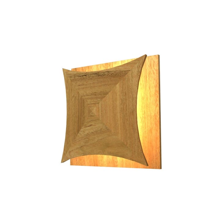 Facet LED Wall Lamp in Louro Freijo Facet LED Wall Lamp in Louro Freijo