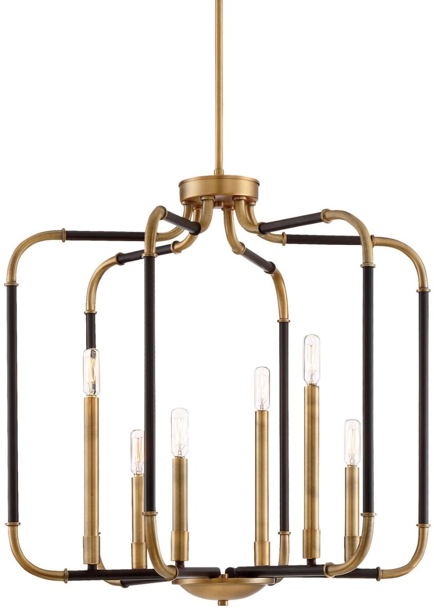 Minka Lavery Liege 6-Light Pendant Light in Aged Kinston Bronze