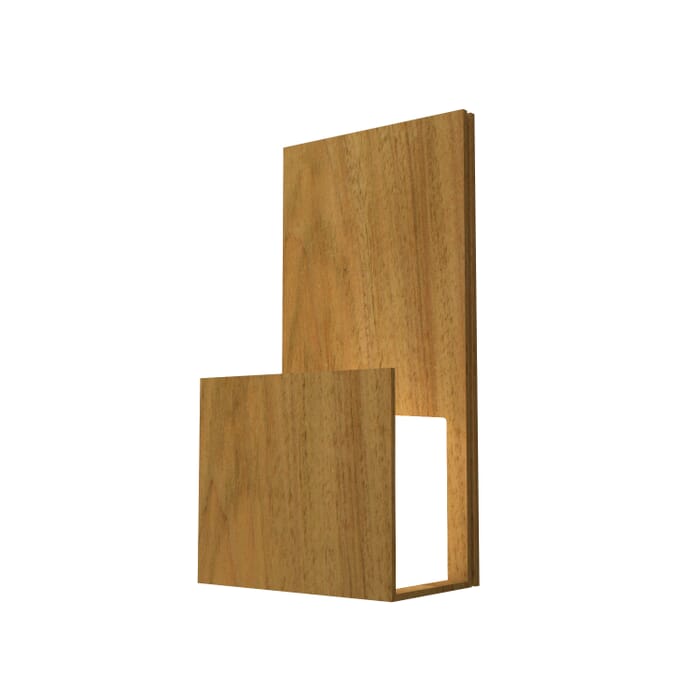Clean 1-Light Wall Lamp in Louro Freijo Clean 1-Light Wall Lamp in Louro Freijo