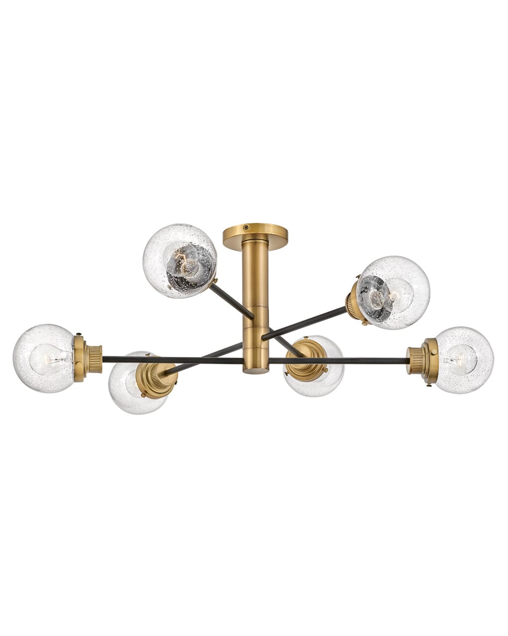 Black LED Semi Flush Mount from the Poppy Collection