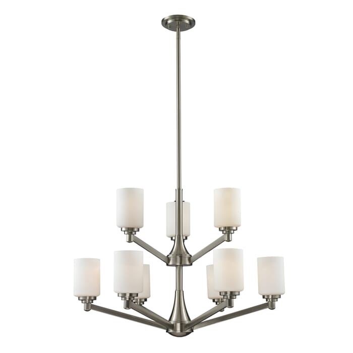 Z-Lite Montego 9-Light Chandelier In Brushed Nickel Z-Lite Montego 9-Light Chandelier In Brushed Nickel