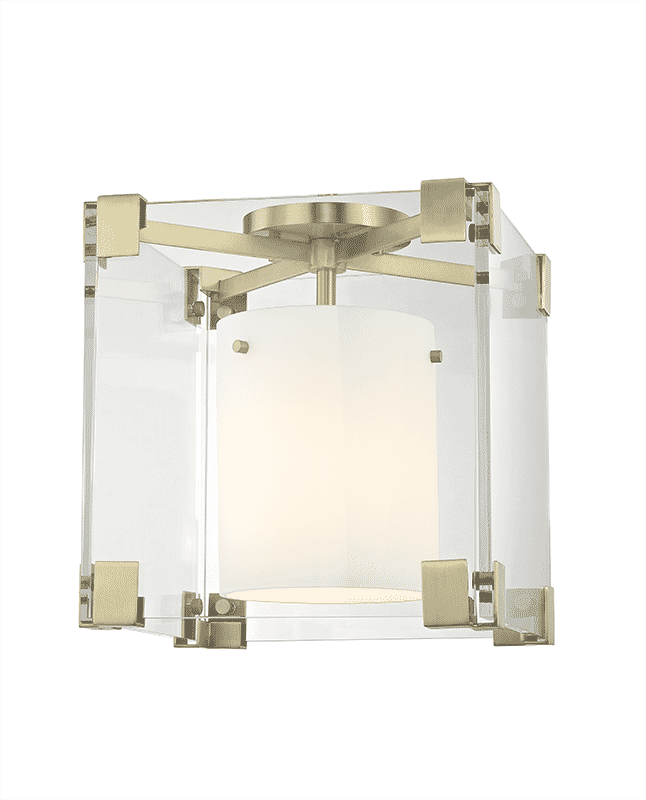 Achilles 13" Ceiling Light in Aged Brass