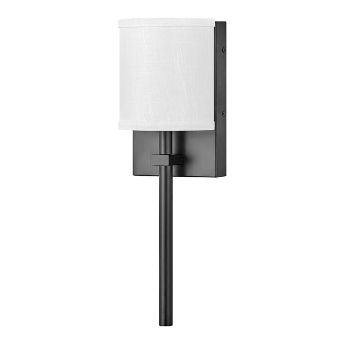 Hinkley Avenue Off White Wall Sconce In Black Hinkley Avenue Off White Wall Sconce In Black