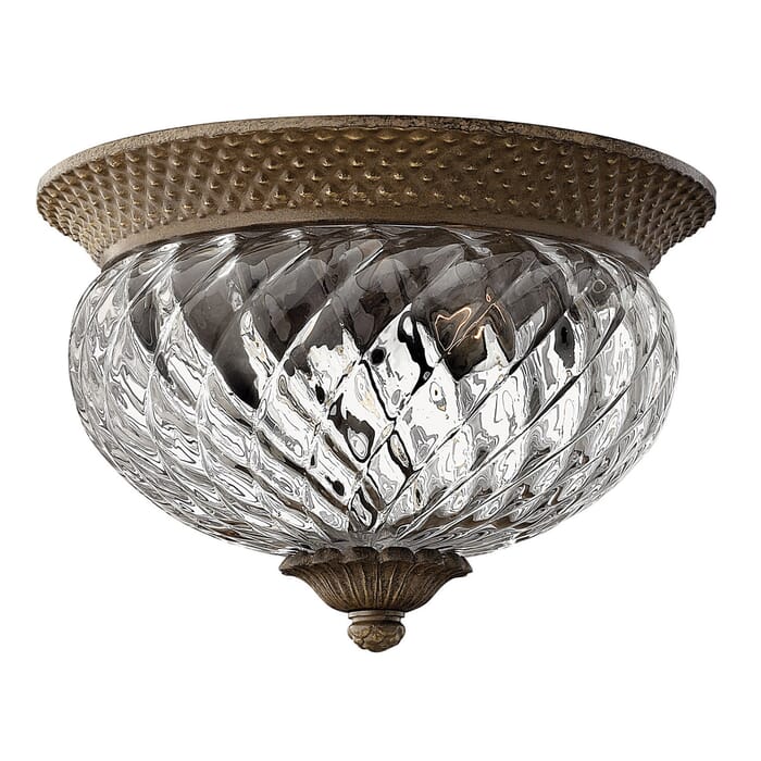 Hinkley Plantation 2-Light Pineapple Ceiling Light in Pearl Bronze Hinkley Plantation 2-Light Pineapple Ceiling Light in Pearl Bronze