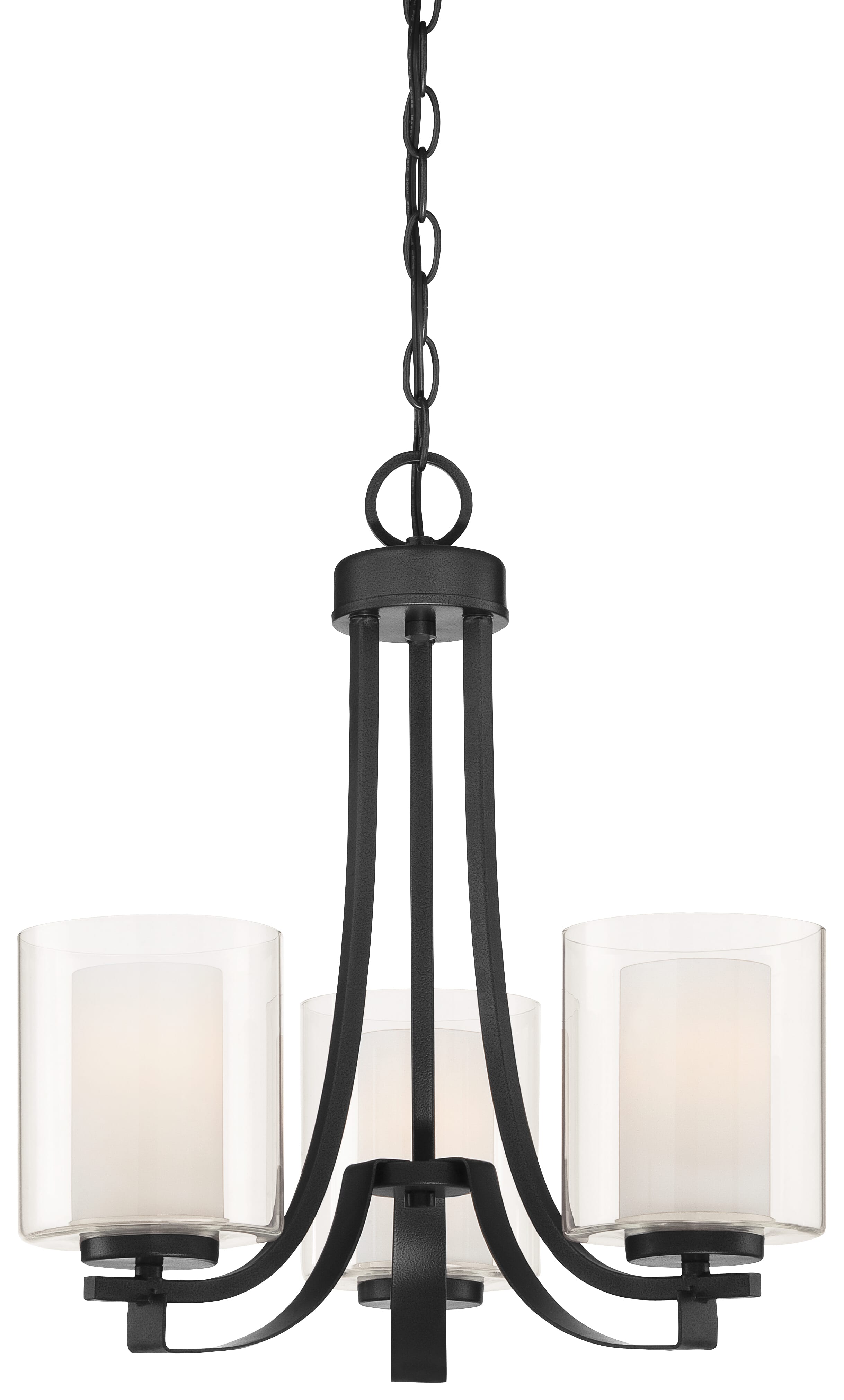 Minka Lavery Parsons Studio 3-Light Transitional Chandelier in Sand Coal - 4103-66