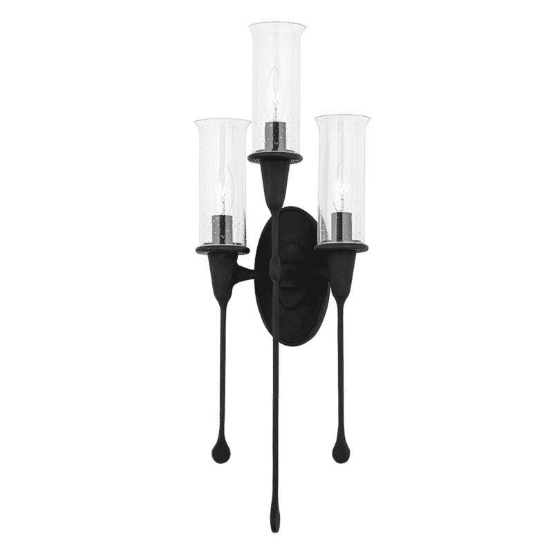 Chisel 3-Light Wall Sconce in Black Iron