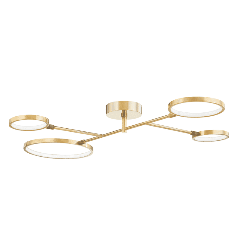 Hudson Valley Saturn Ceiling Light in Aged Brass - 4104-AGB