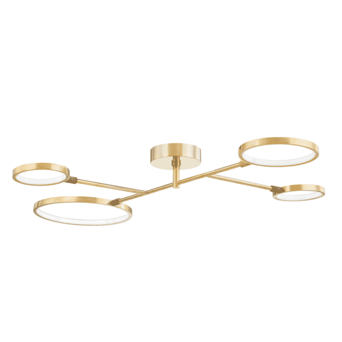 Hudson Valley Saturn Ceiling Light in Aged Brass Hudson Valley Saturn Ceiling Light in Aged Brass