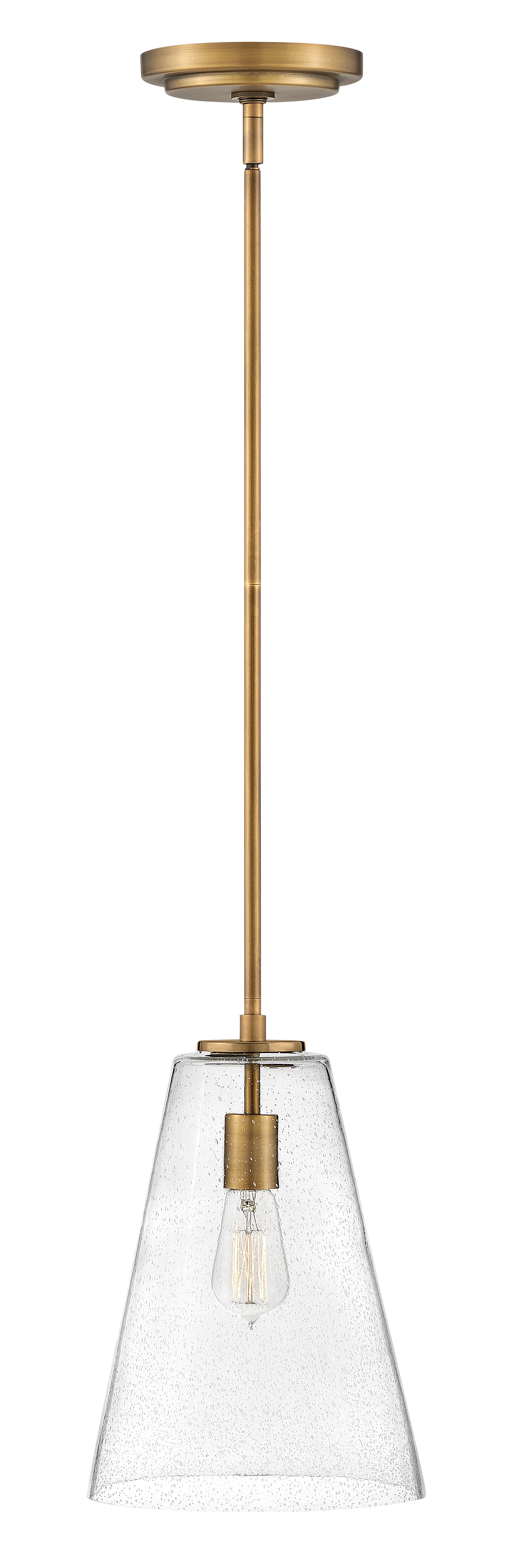 Heritage Brass LED Pendant from the Vance Collection