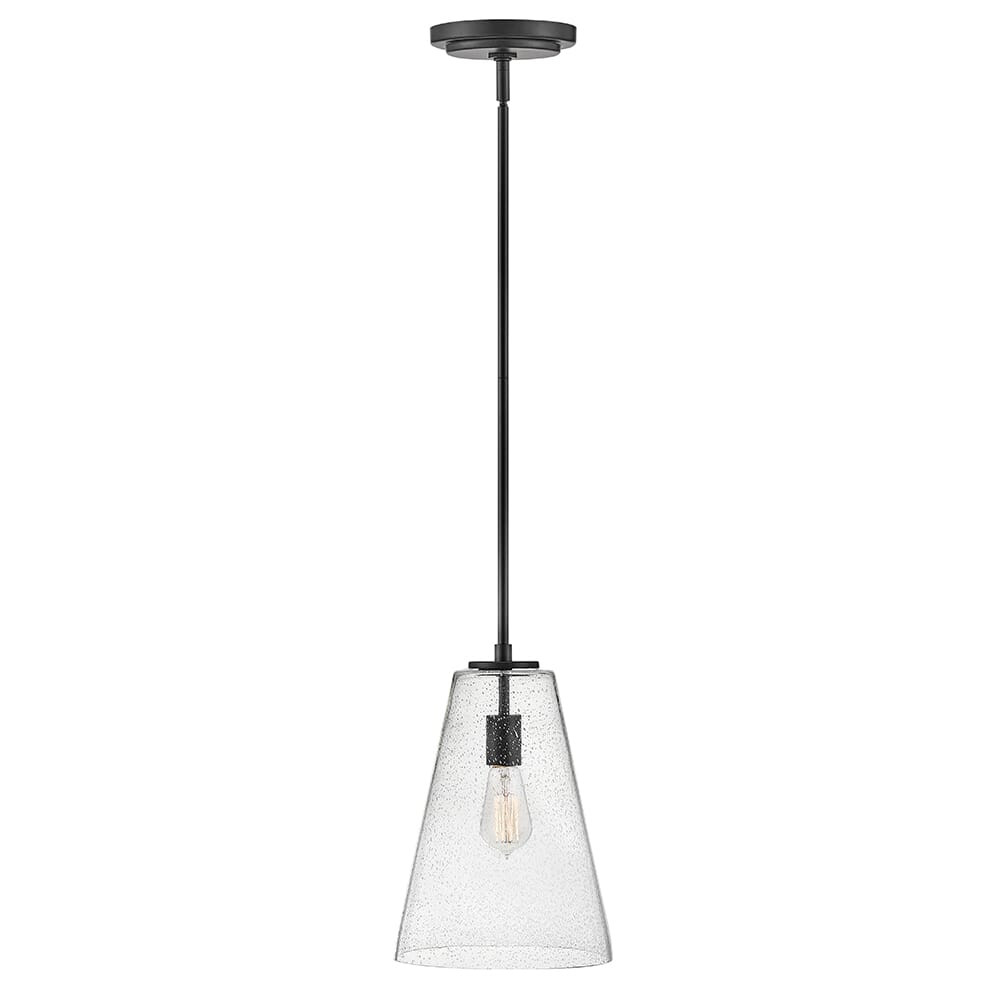 Satin Black LED Pendant from the Vance Collection