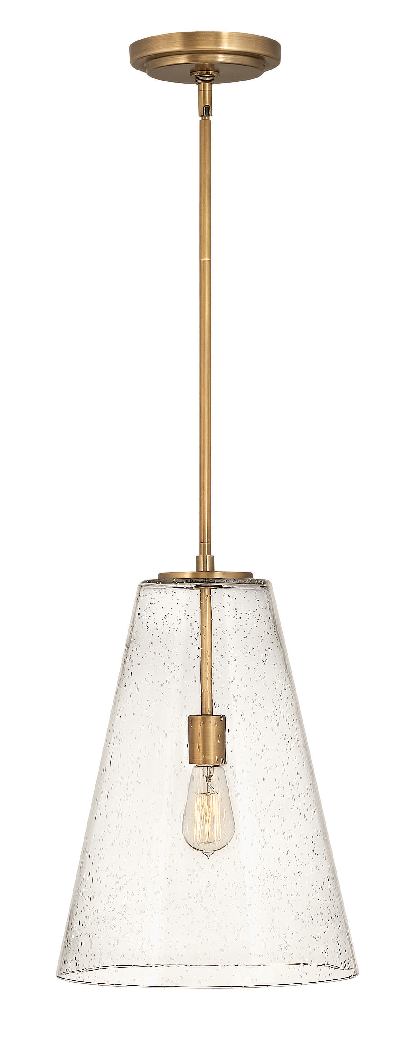 Heritage Brass LED Pendant from the Vance Collection