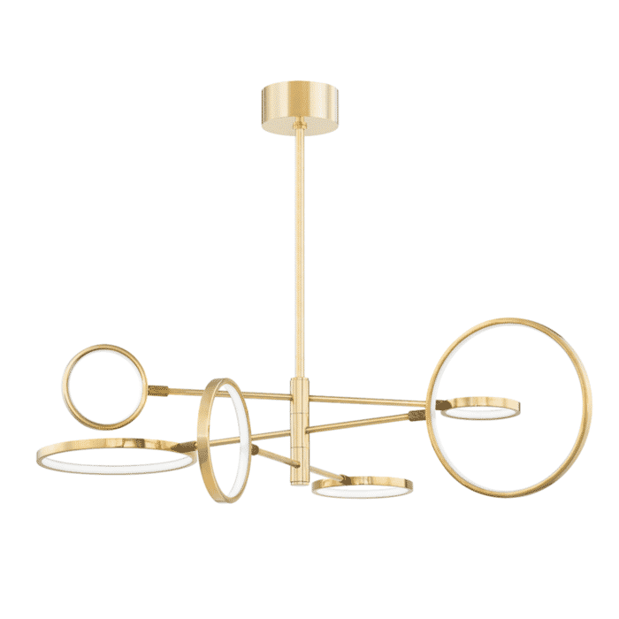 Hudson Valley Saturn Chandelier in Aged Brass Hudson Valley Saturn Chandelier in Aged Brass