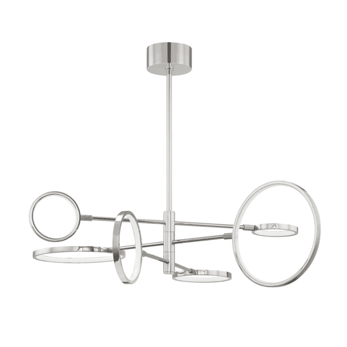 Hudson Valley Saturn Chandelier in Polished Nickel Hudson Valley Saturn Chandelier in Polished Nickel