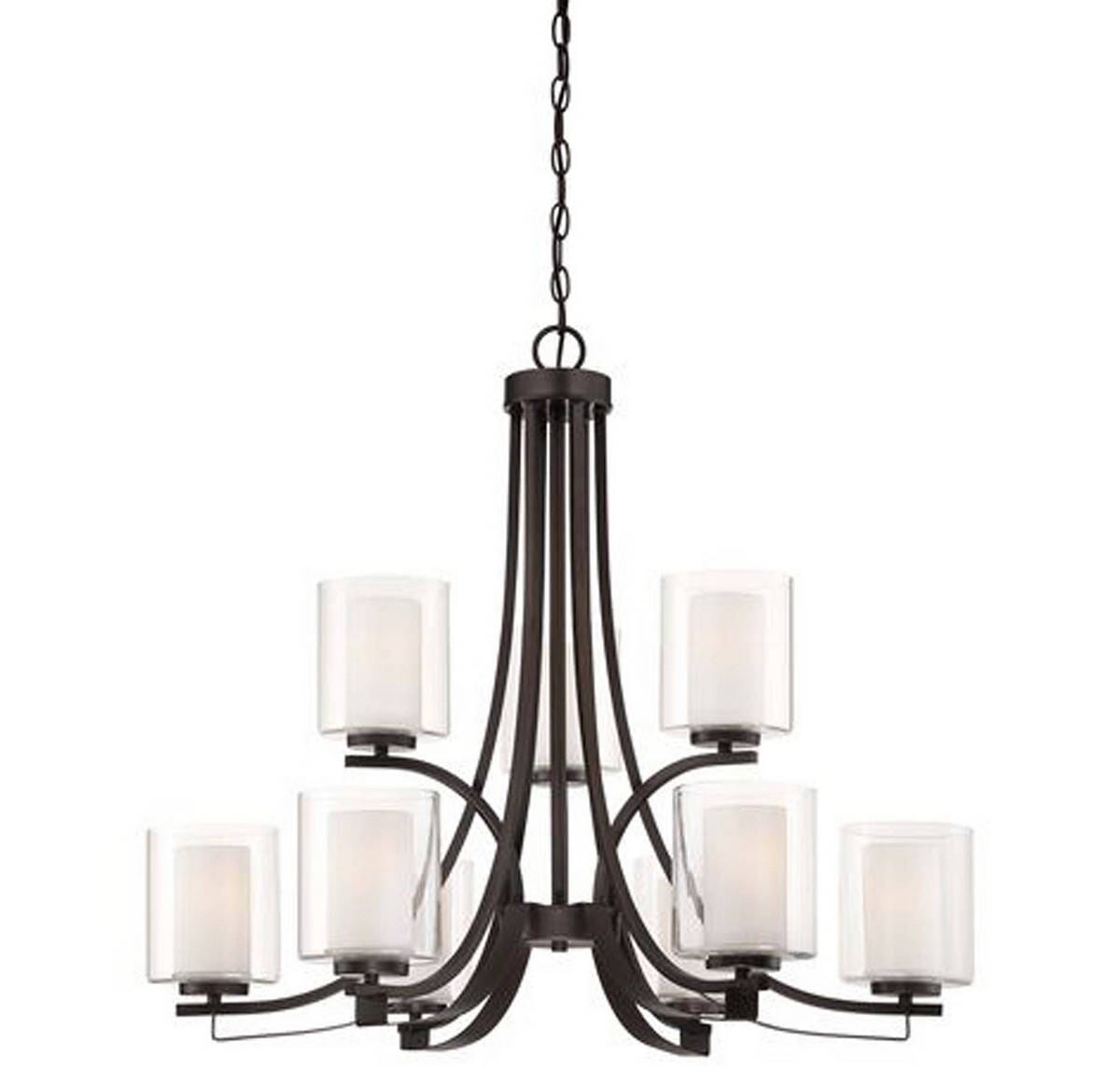 Parsons Studio 9-Light Chandelier in Smoked Iron