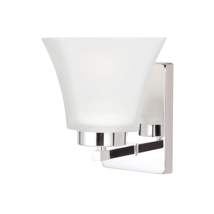 Bayfield 1-Light Bathroom Vanity Light Sconce in Chrome Bayfield 1-Light Bathroom Vanity Light Sconce in Chrome