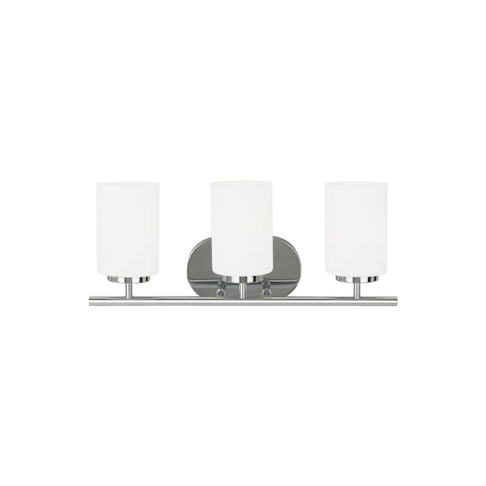 Sea Gull Oslo 3-Light 20" Bathroom Vanity Light in Chrome Sea Gull Oslo 3-Light 20" Bathroom Vanity Light in Chrome