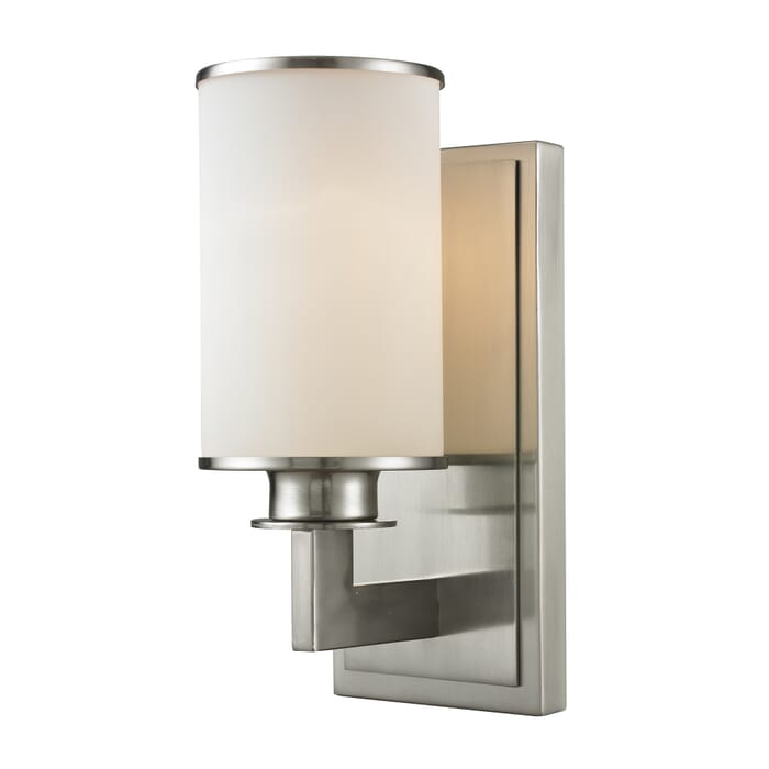 Z-Lite Savannah 1-Light Wall Sconce In Brushed Nickel Z-Lite Savannah 1-Light Wall Sconce In Brushed Nickel