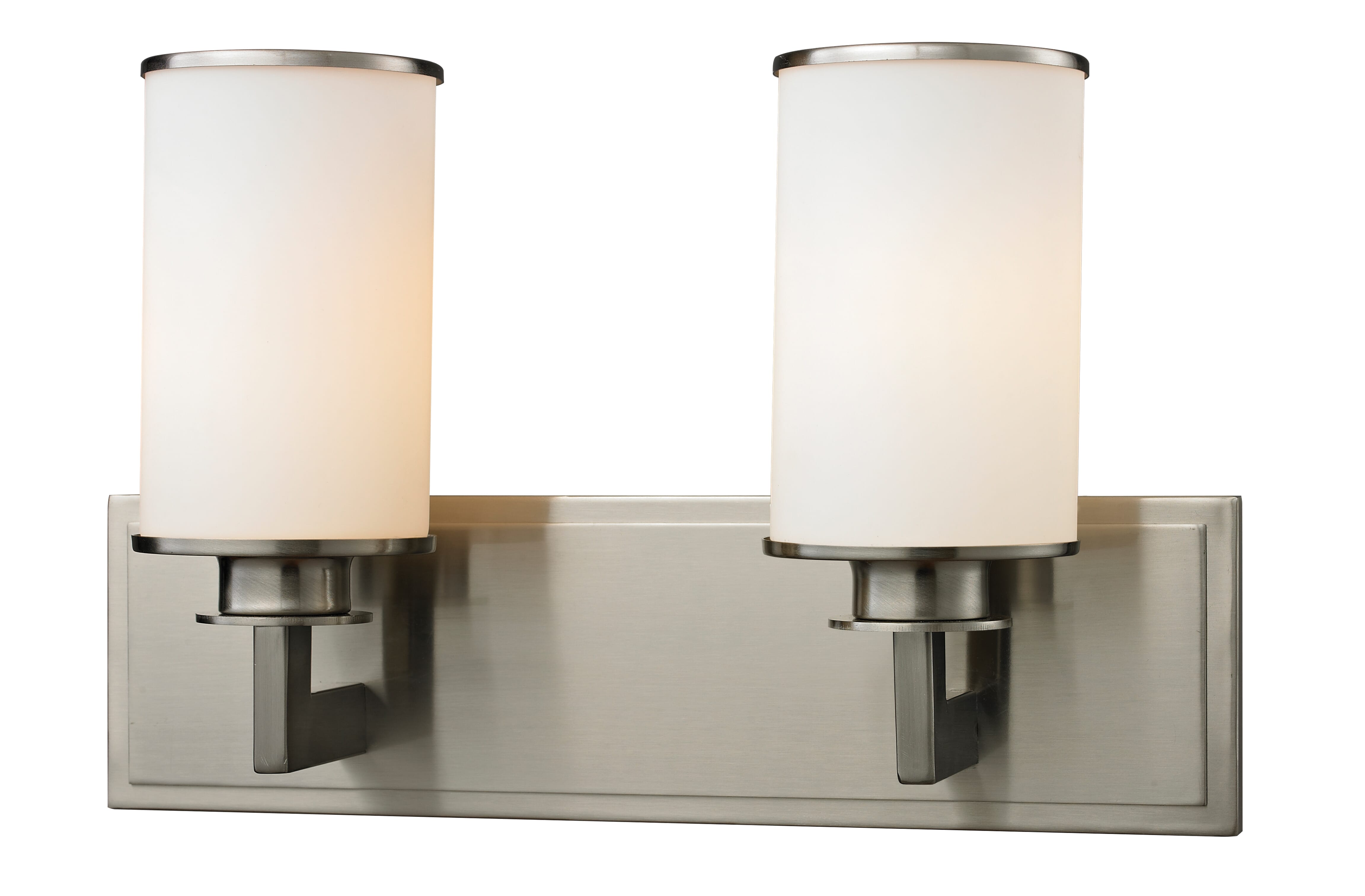 Z-Lite Savannah 2-Light Bathroom Vanity Light In Brushed Nickel