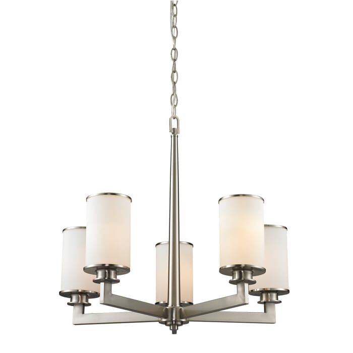Z-Lite Savannah 5-Light Chandelier In Brushed Nickel Z-Lite Savannah 5-Light Chandelier In Brushed Nickel