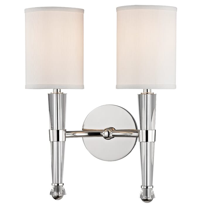 Hudson Valley Volta 2-Light 15" Wall Sconce in Polished Nickel Hudson Valley Volta 2-Light 15" Wall Sconce in Polished Nickel