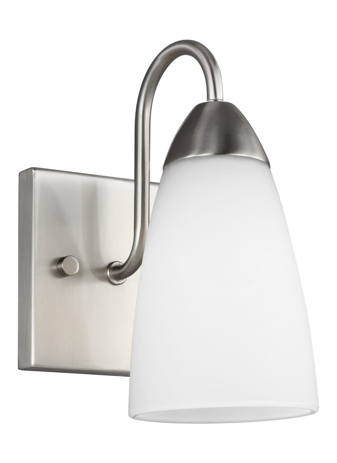 Seville 1-Light Bathroom Vanity Light Sconce in Brushed Nickel