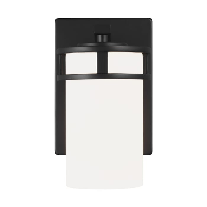 Robie 1-Light Bathroom Vanity Light Sconce in Midnight Black Robie 1-Light Bathroom Vanity Light Sconce in Midnight Black
